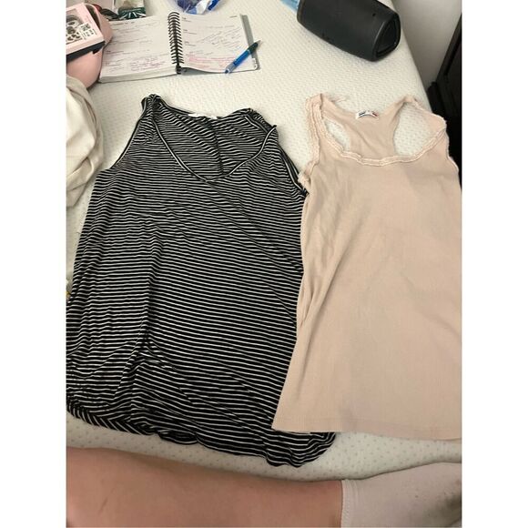 Tank tops / halter tops black and white and cream both small - Picture 6 of 8